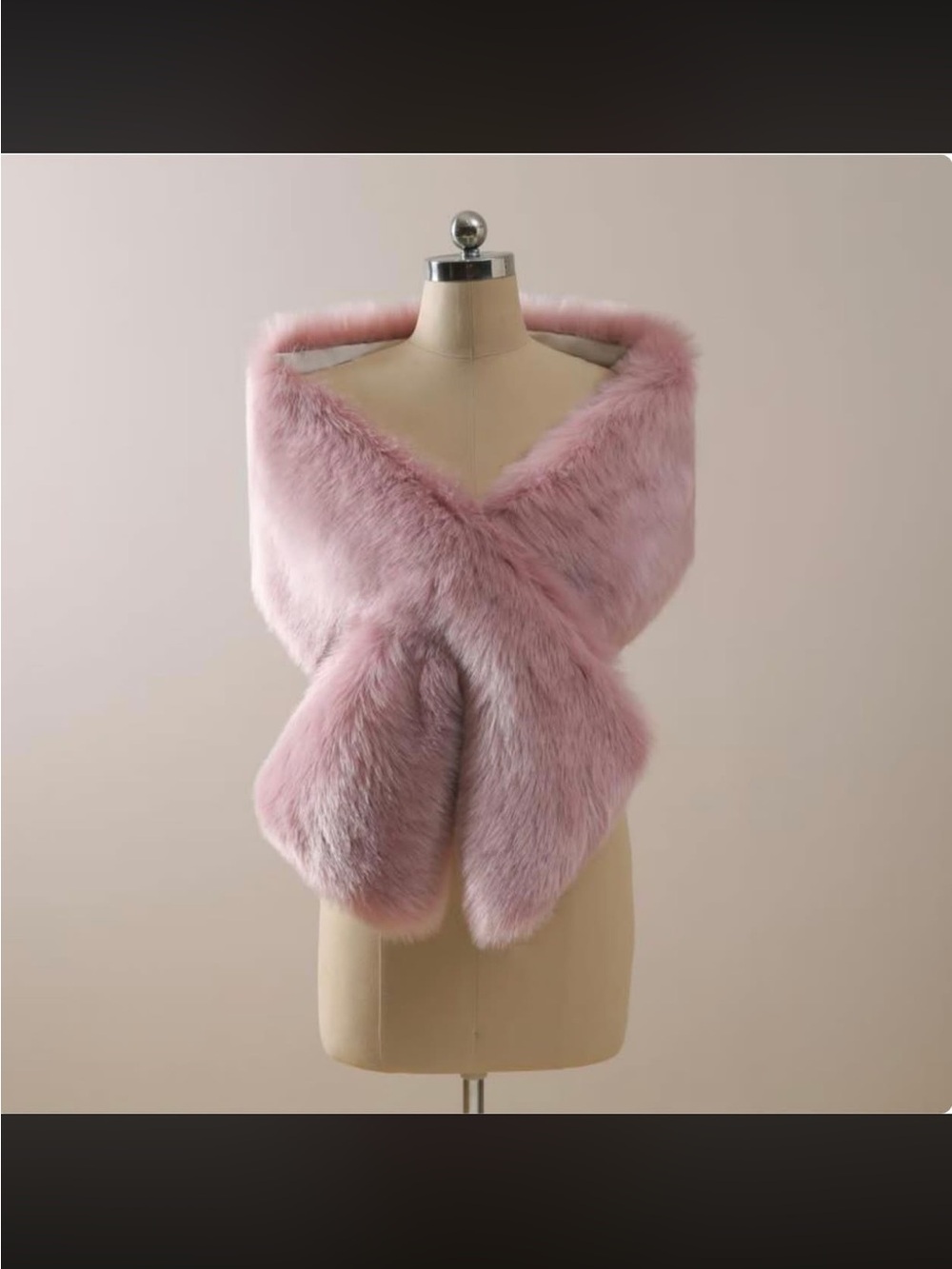 Lux Faux Fur Pink Wrap Stole